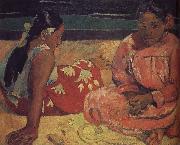Paul Gauguin The two women on the beach USA oil painting artist
